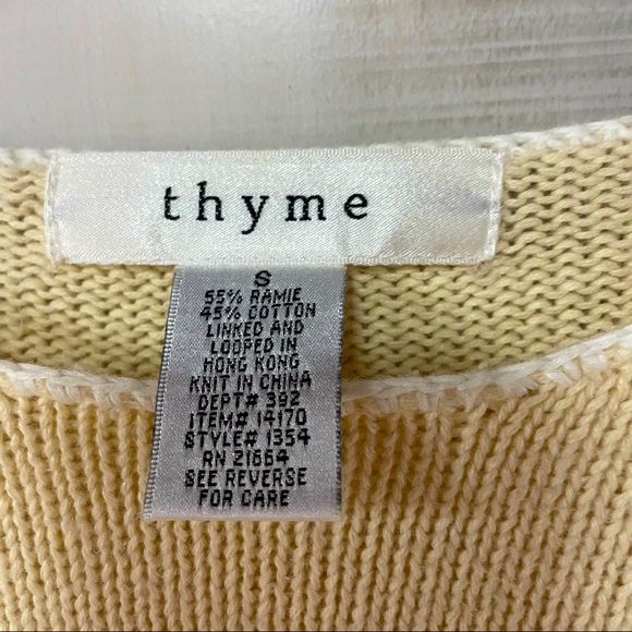 Vintage Snowman Theme Thyme 80s Yellow Pullover Sweater Sz S Winter Scene - Picture 7 of 7